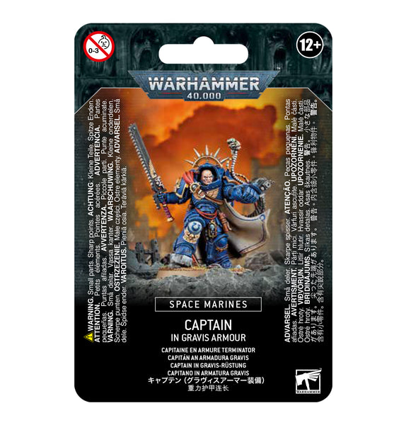Warhammer 40K Space Marines Captain in Gravis Armour 48-70