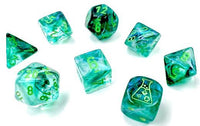 Chessex Dice - 7 Die Set - Luminary - Kelp/Light Green CHX 30054