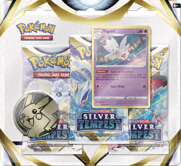 Pokemon TCG Booster Pack - Silver Tempest 3-Pack w/Promo Card & Coin