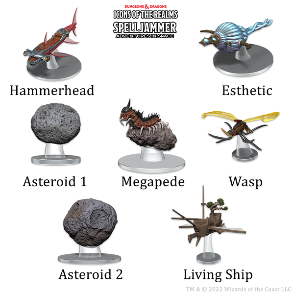 D&D Icons 24: Spelljammer 1/600 Ship Scale - Asteroid Encounters