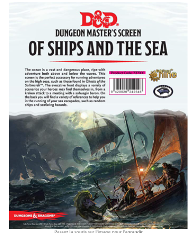 D&D5 DM Screen Of Ships and the Sea