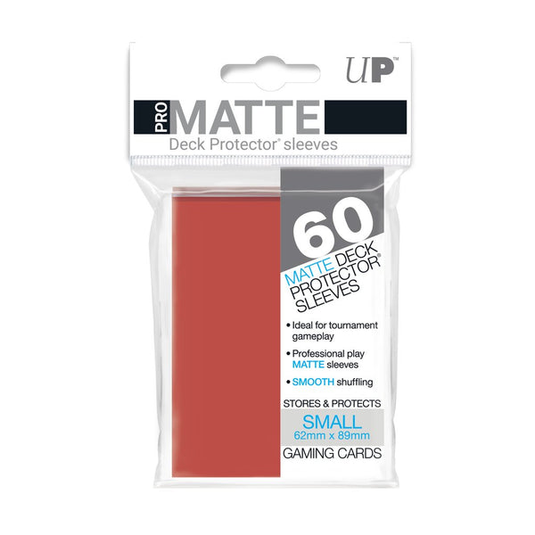UP Small Matte Deck Protector Sleeves - 60ct Red